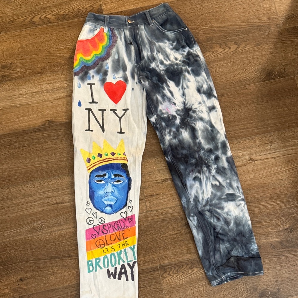 Colorful Graphic Tie-Dye Pants